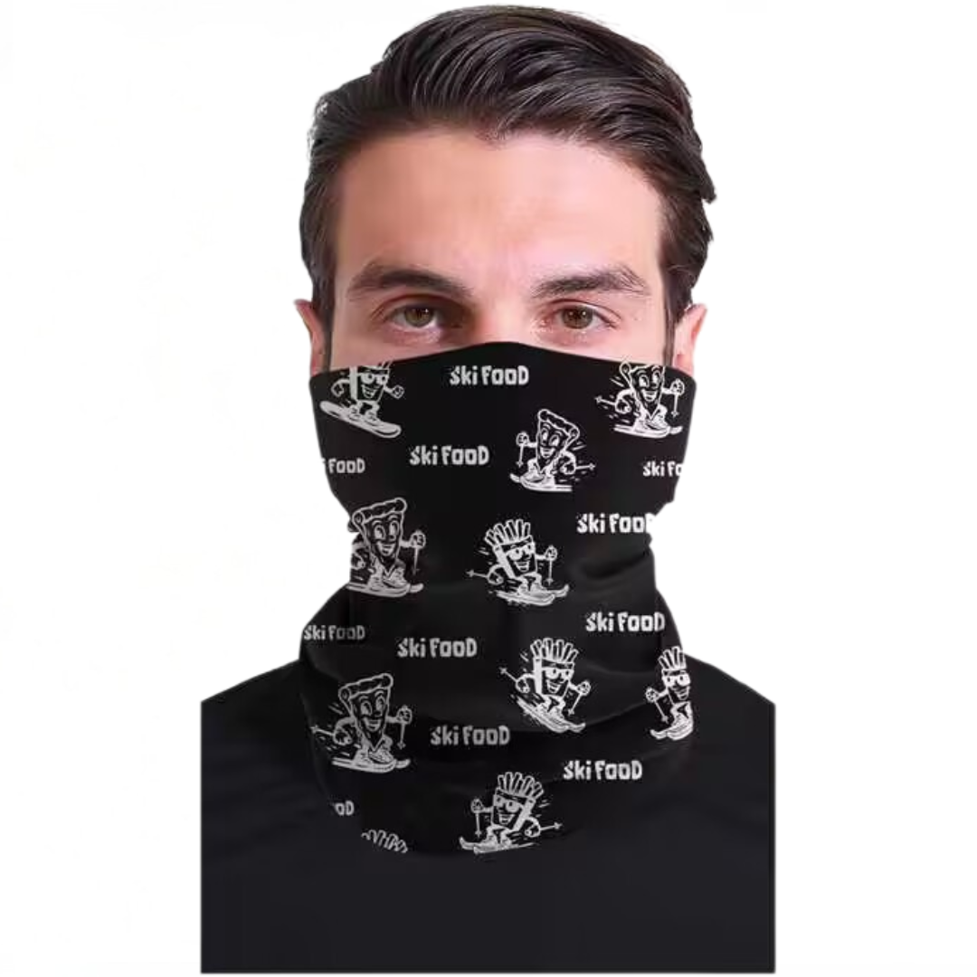 SkiFood Milk Fiber Ski Buff – Eco-Friendly, Ultra-Soft Neck Gaiter for Skiing, Snowboarding & Winter Adventure