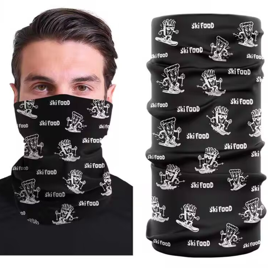 SkiFood Milk Fiber Ski Buff – Eco-Friendly, Ultra-Soft Neck Gaiter for Skiing, Snowboarding & Winter Adventure