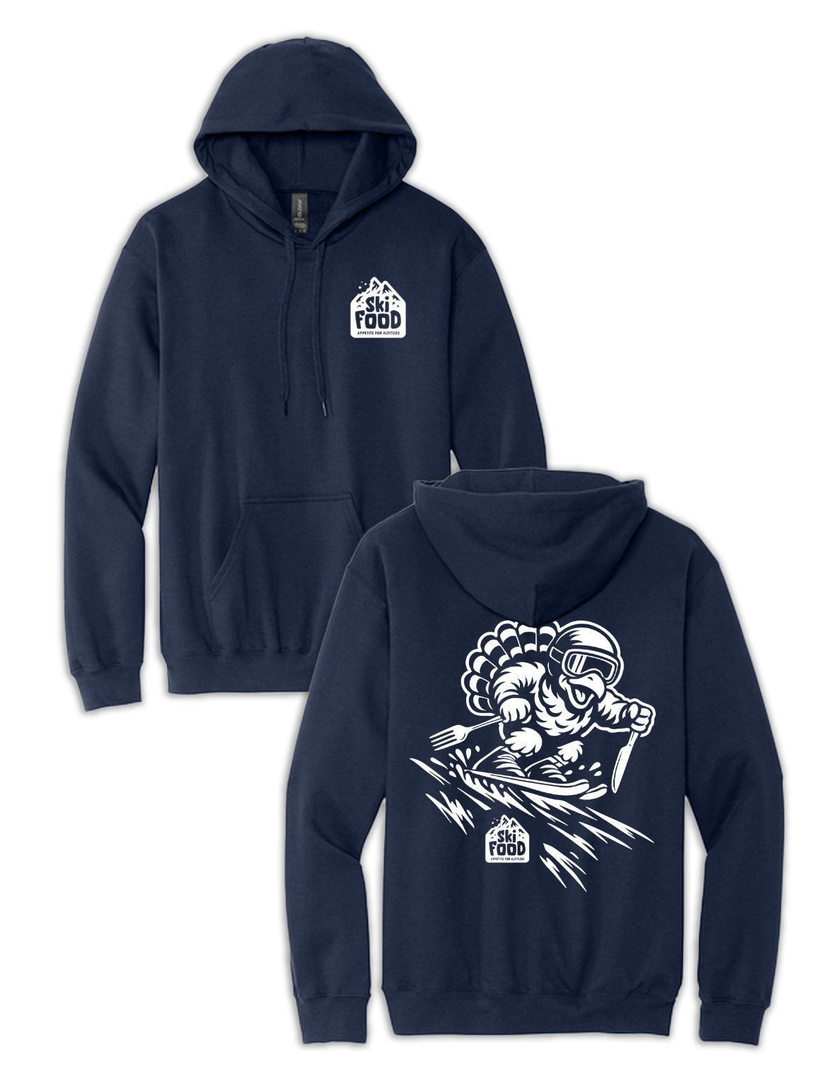 SkiFood Adult Ski & Snowboard Hoodie - Carve like TURNZ the TURKEY