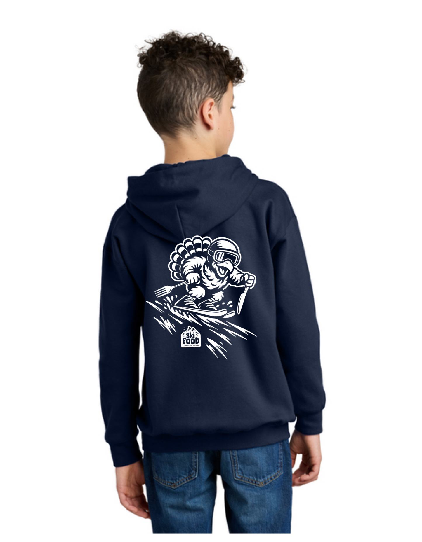 SkiFood Youth Ski & Snowboard Hoodie - Carve like TURNZ the TURKEY