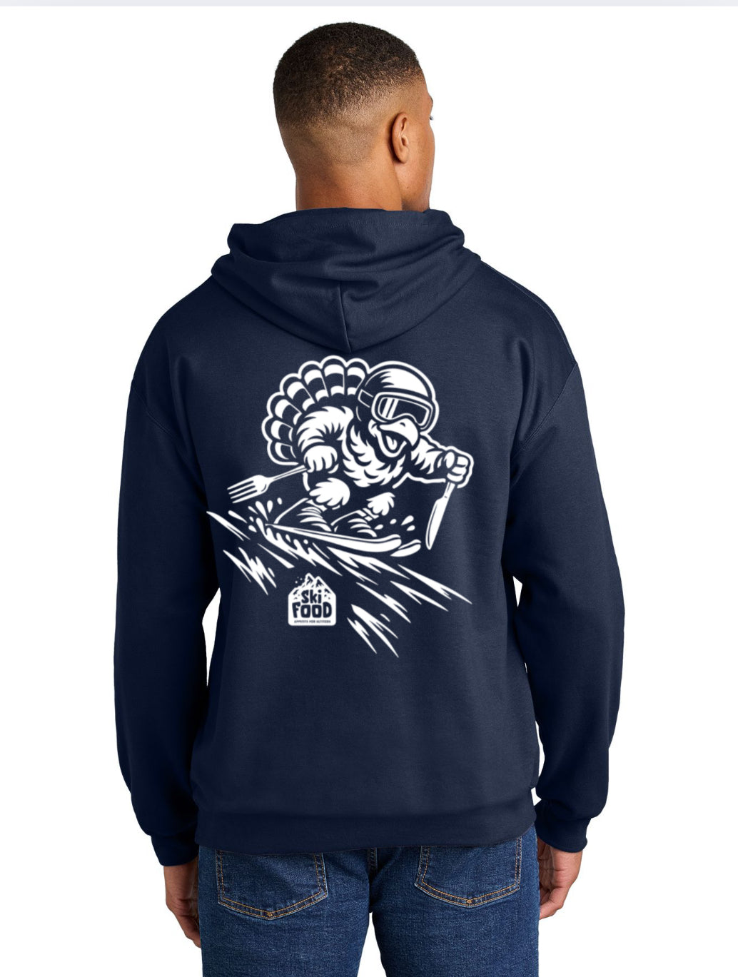 SkiFood Adult Ski & Snowboard Hoodie - Carve like TURNZ the TURKEY