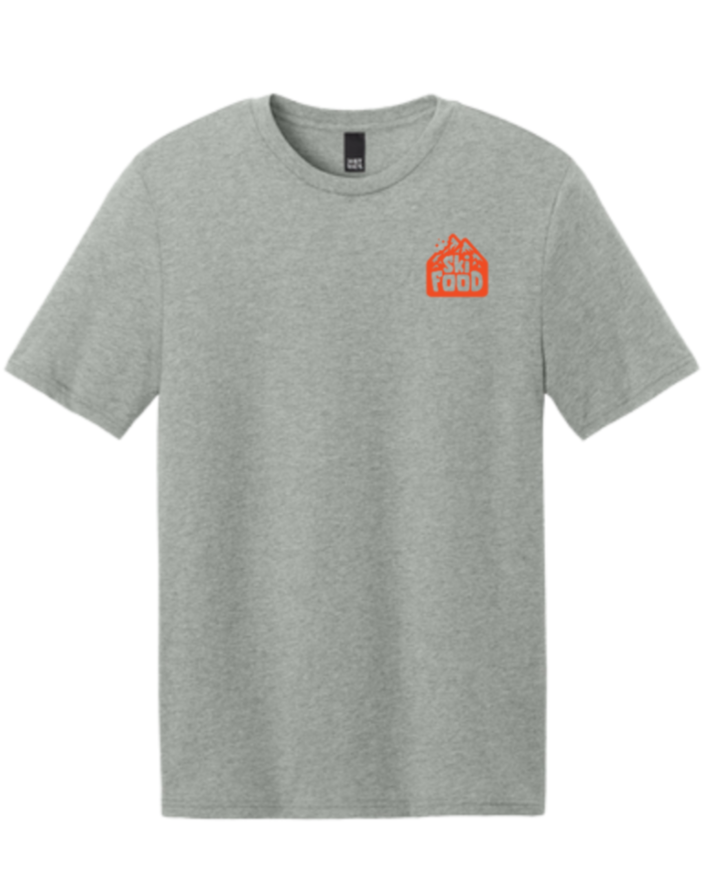 SkiFood Adult Unisex T-Shirt - Pizza Slow, French Fry Go Ski Tee – Eco-Friendly Cotton Blend