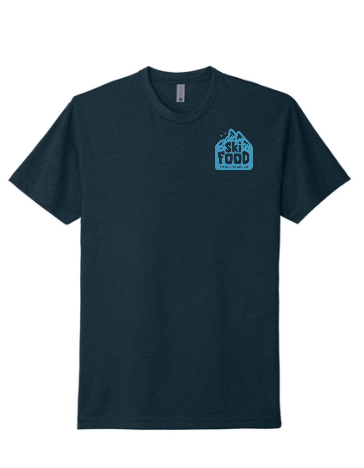 SkiFood Adult Unisex T-Shirt - Pizza Slow, French Fry Go Ski Tee – Eco-Friendly Cotton Blend