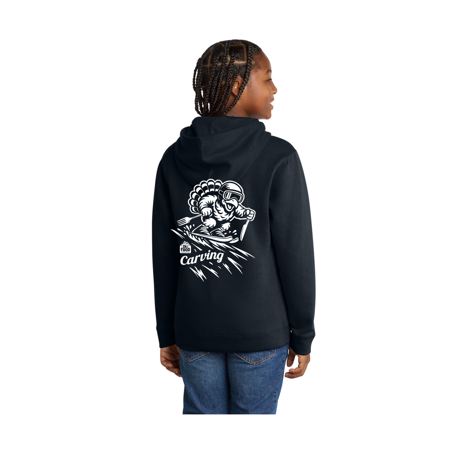 Youth Hoodie | Carve like TURNZ the TURKEY