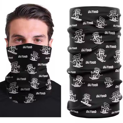 SkiFood Milk Fiber Ski Buff – Eco-Friendly, Ultra-Soft Neck Gaiter for Skiing, Snowboarding & Winter Adventure
