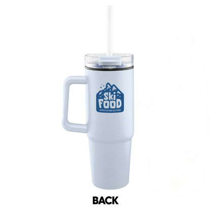 SkiFood 30 oz Stainless Steel Travel Mug – Leak-Resistant, Insulated, Adventure-Ready Tumbler  - Powder Blue