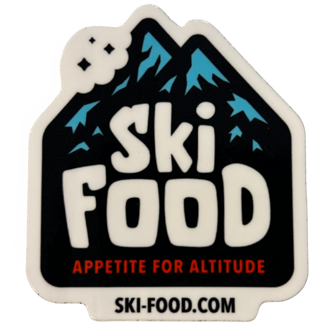 SkiFood  Stickers – Weatherproof Vinyl for Water Bottles, Laptops & Gear