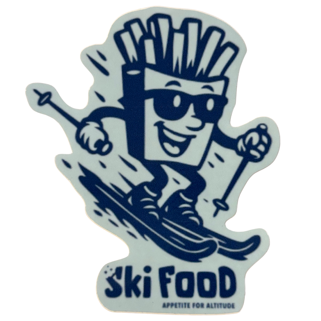 SkiFood  Stickers – Weatherproof Vinyl for Water Bottles, Laptops & Gear