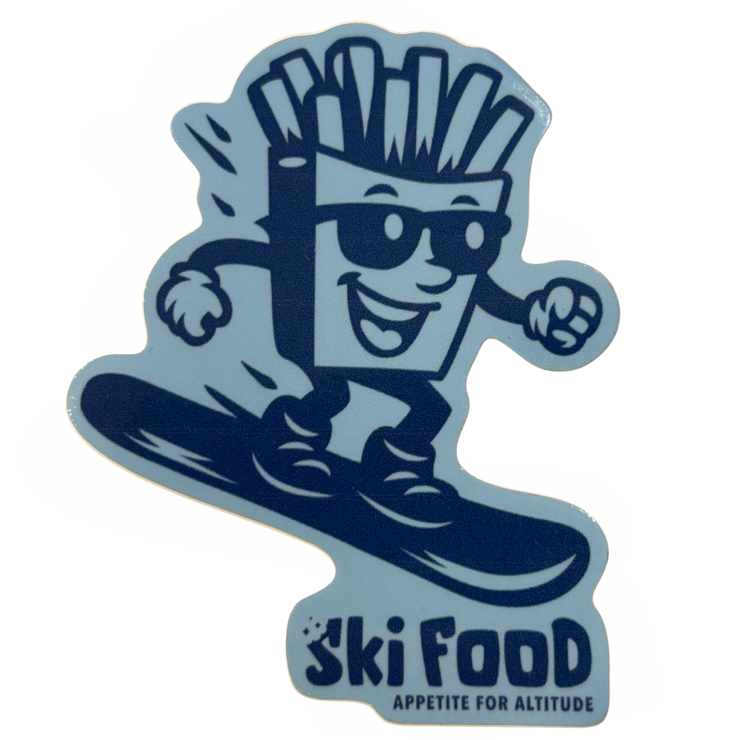 SkiFood  Stickers – Weatherproof Vinyl for Water Bottles, Laptops & Gear